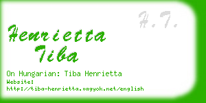henrietta tiba business card